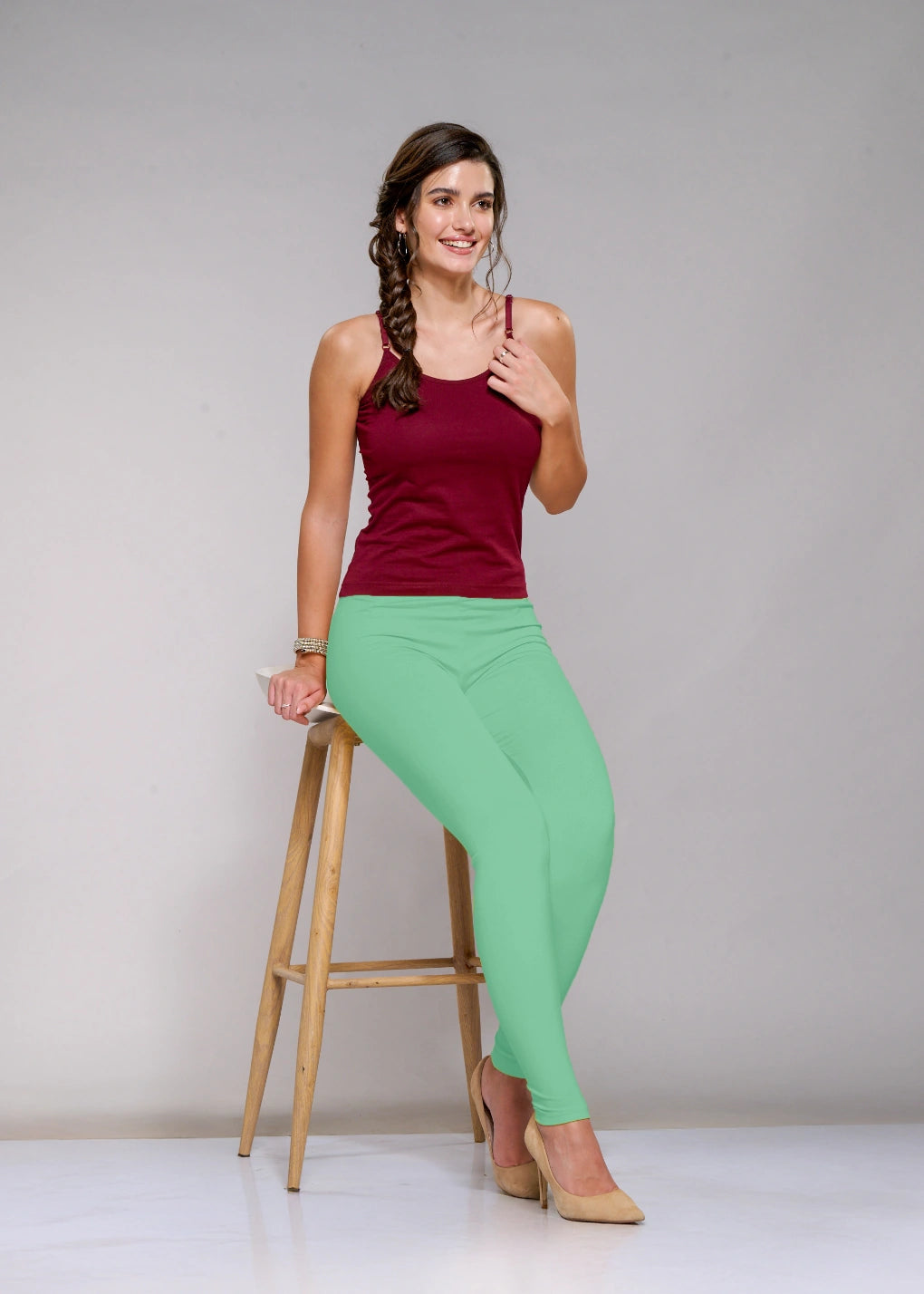 Ankle Leggings (Ice Green)