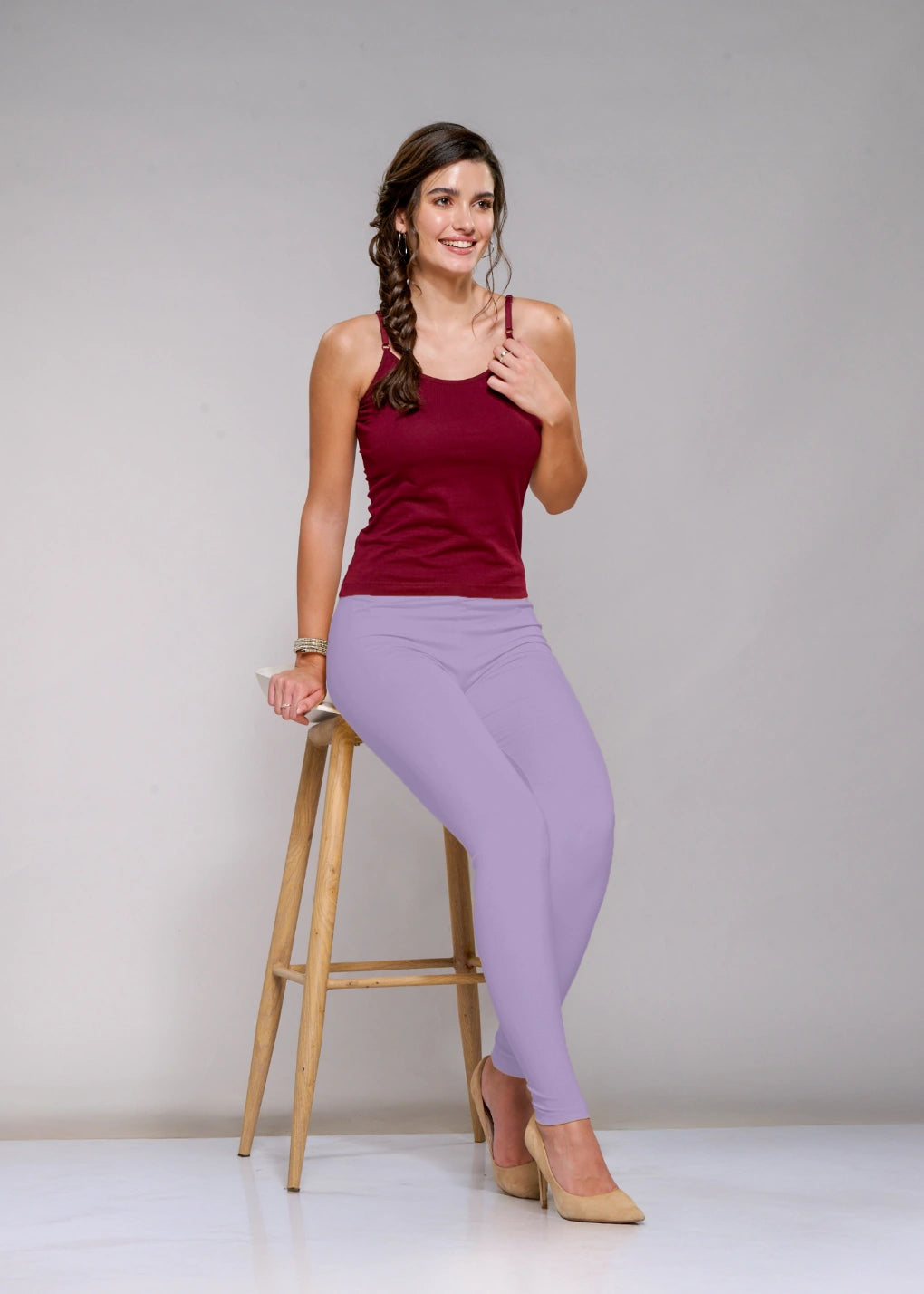 Ankle Leggings (Dark Lavender)