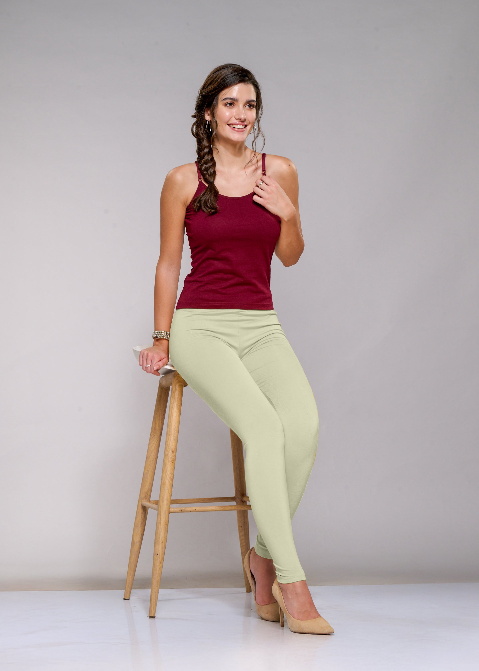 Ankle Leggings (Cream)