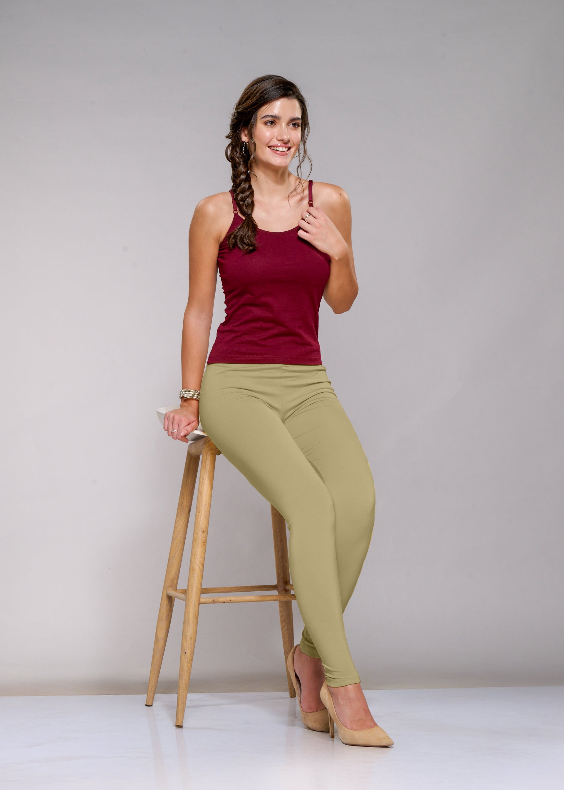 Ankle Leggings (Dark Sand)