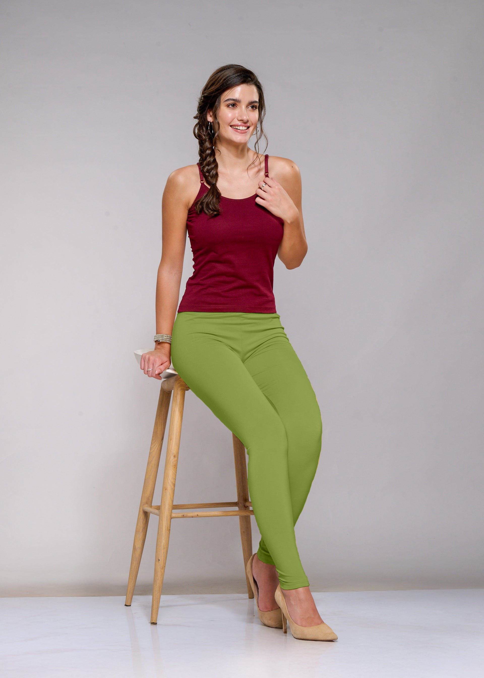 Ankle Leggings (Tea Green)