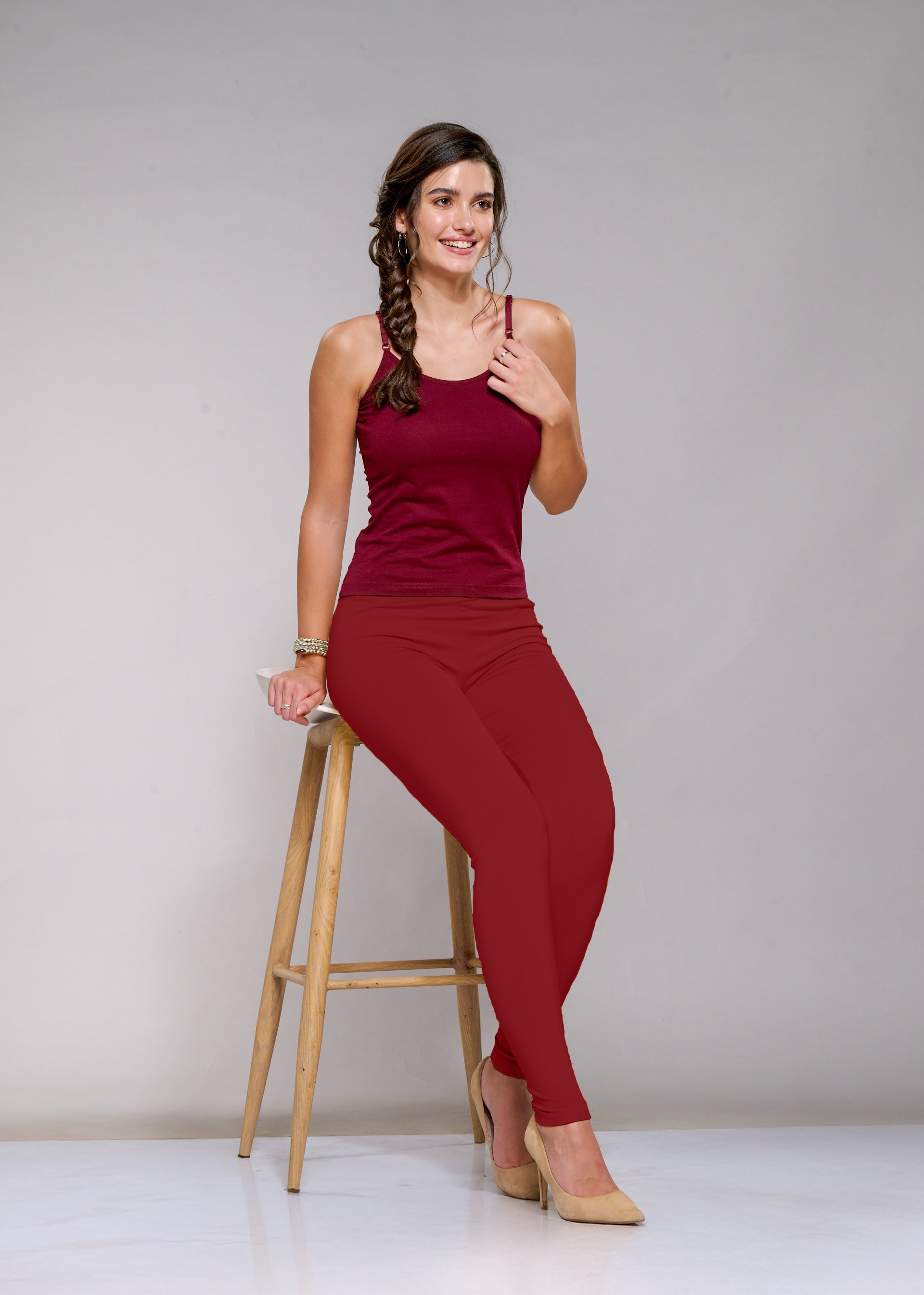 Ankle Leggings (Red)