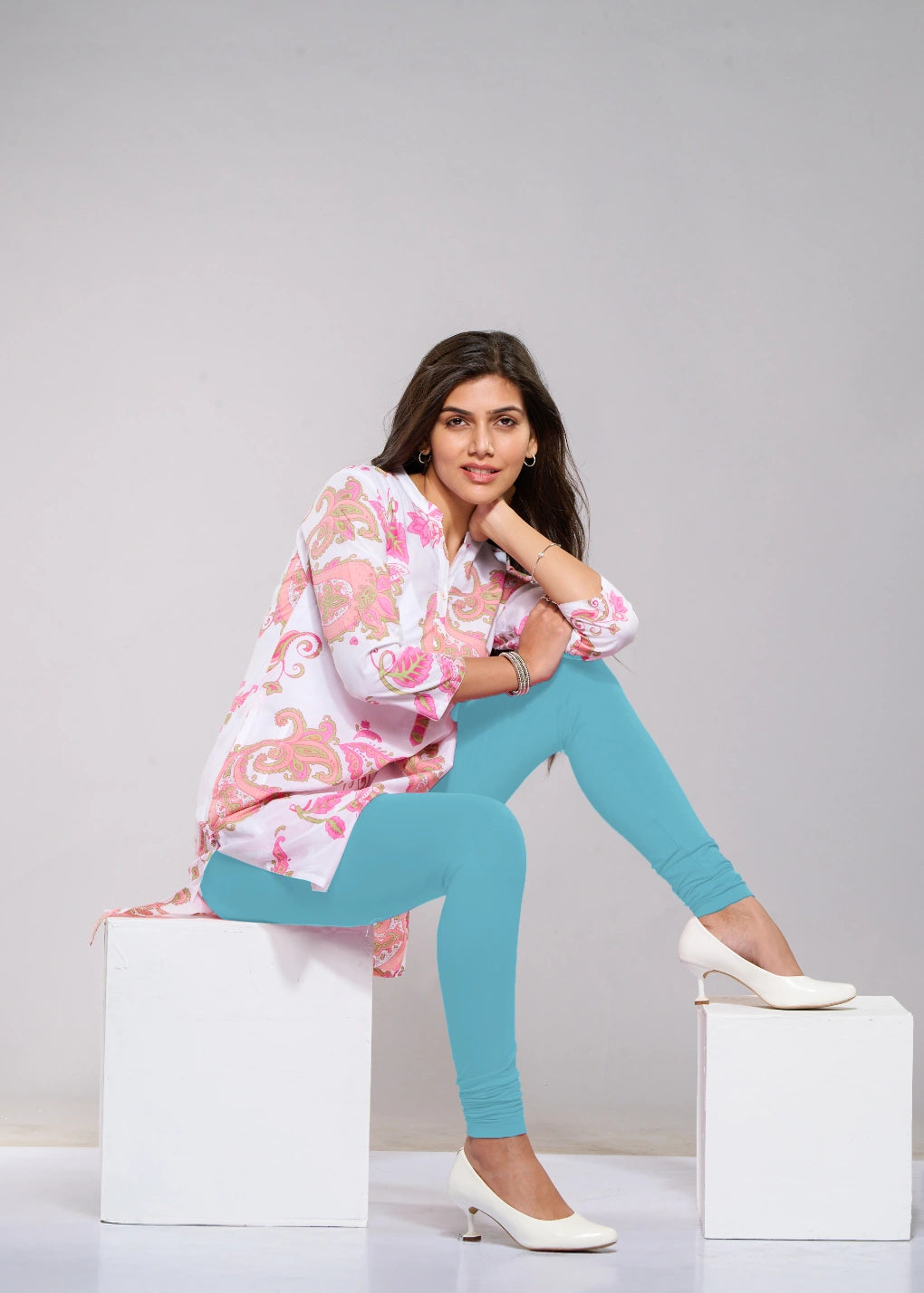 Full Leggings (Aqua Blue)