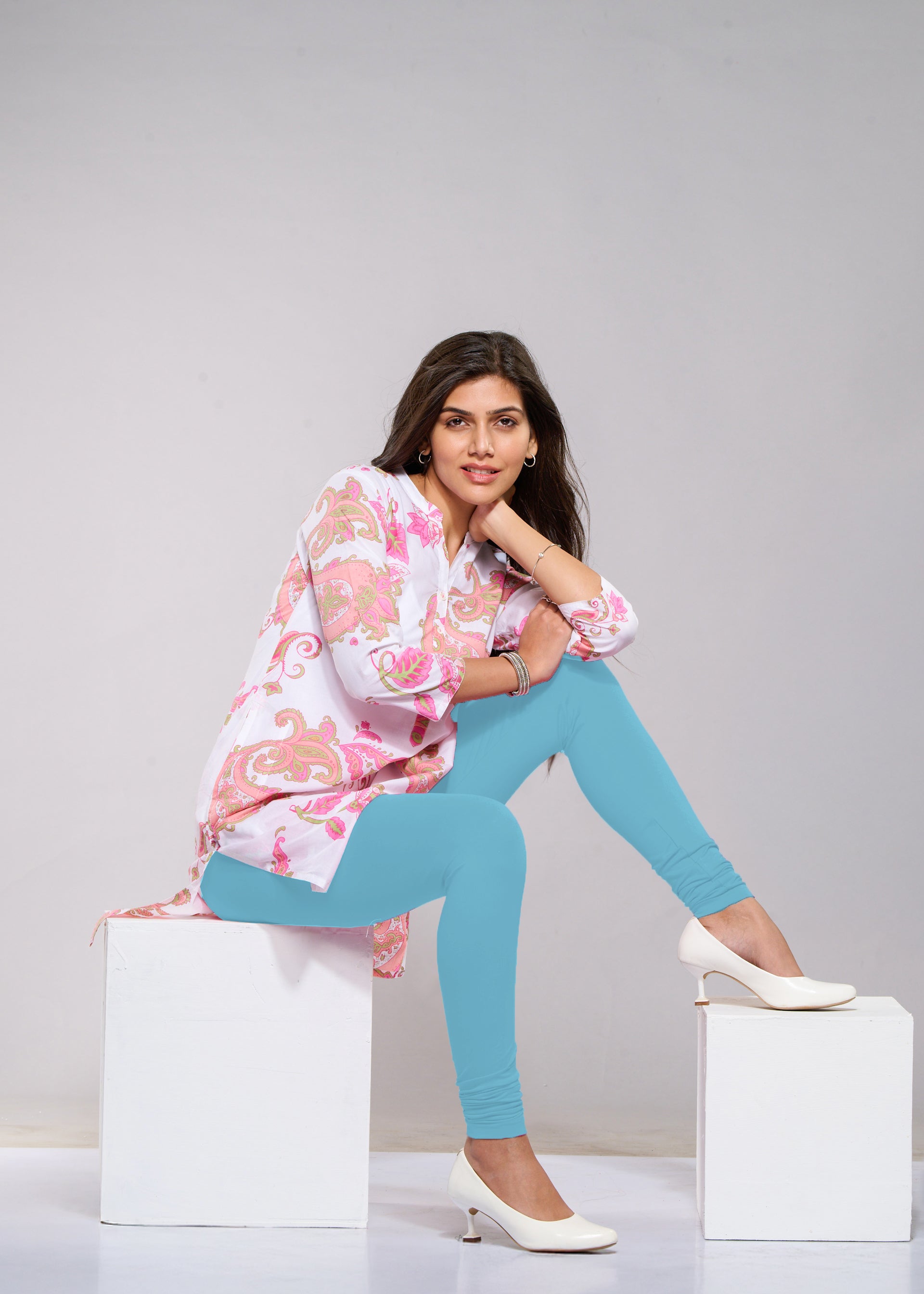 Full Leggings (Aqua Blue)