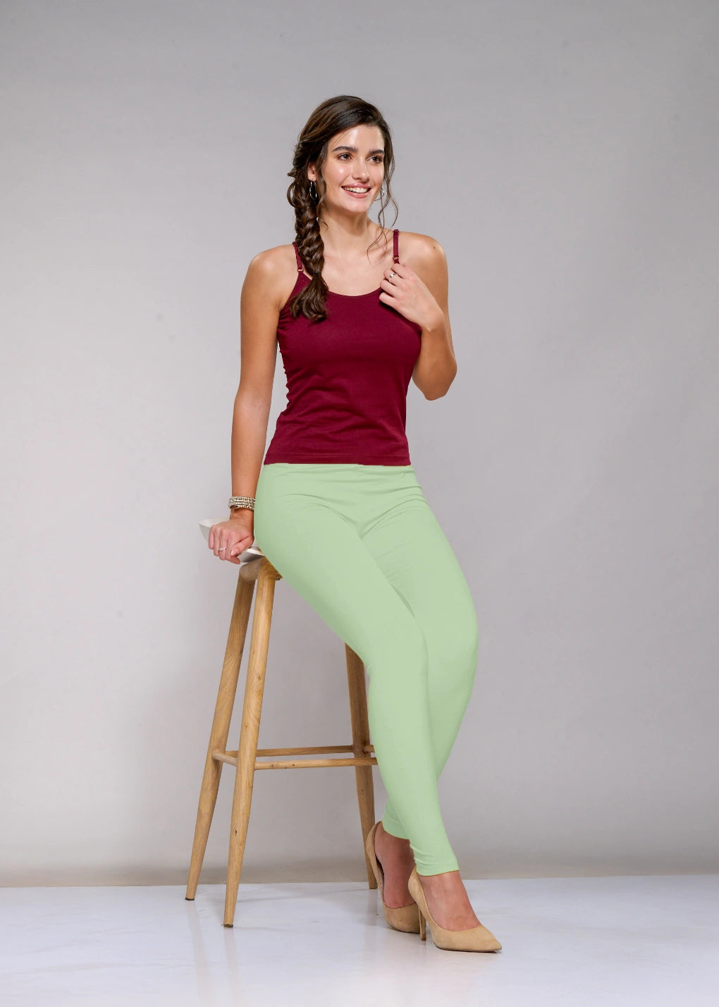 Ankle Leggings (Glass green)
