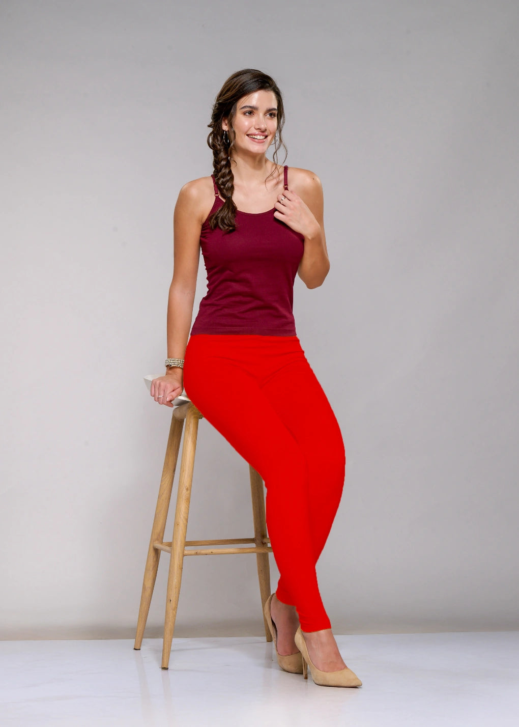 Ankle Leggings (Red)