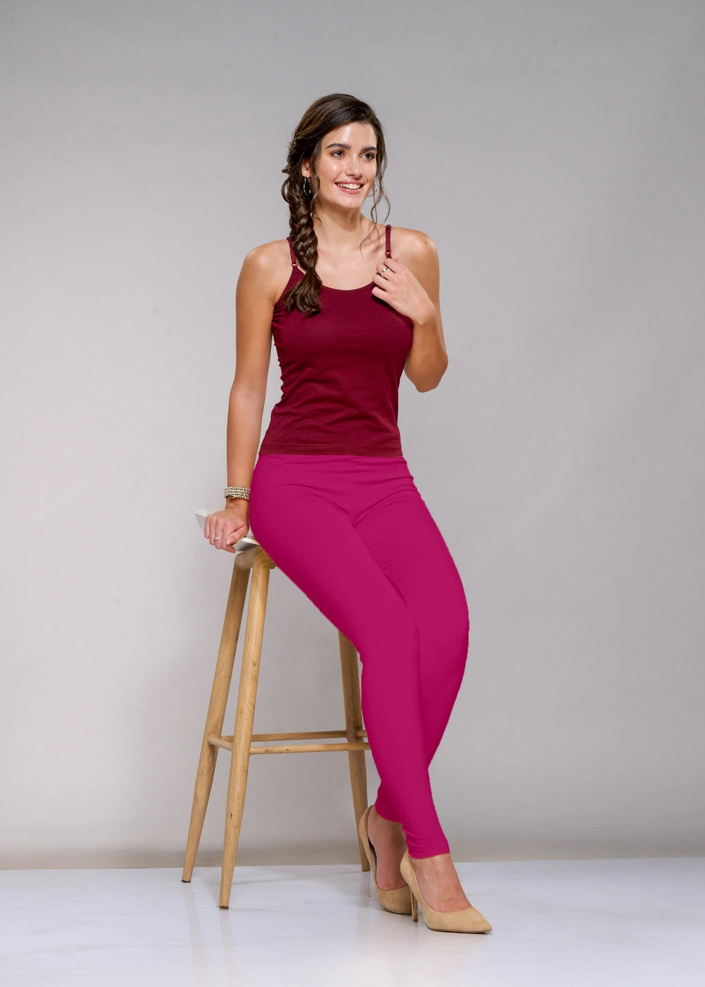 Ankle Leggings (Fuchsia)