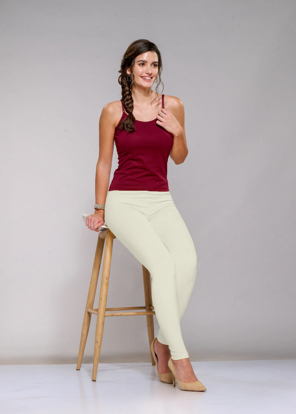 Ankle Leggings (Cream)