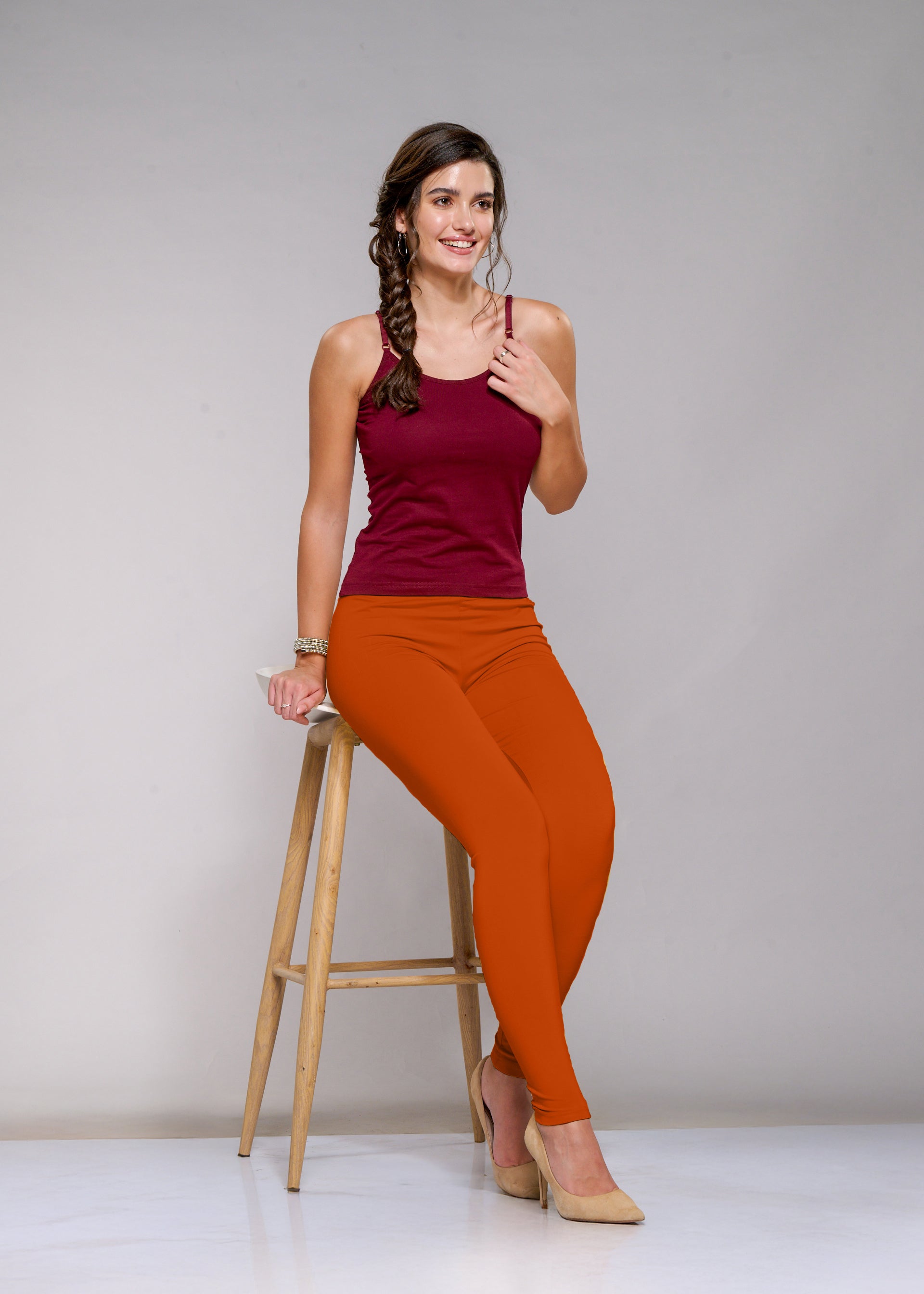 Ankle Leggings (Orange)