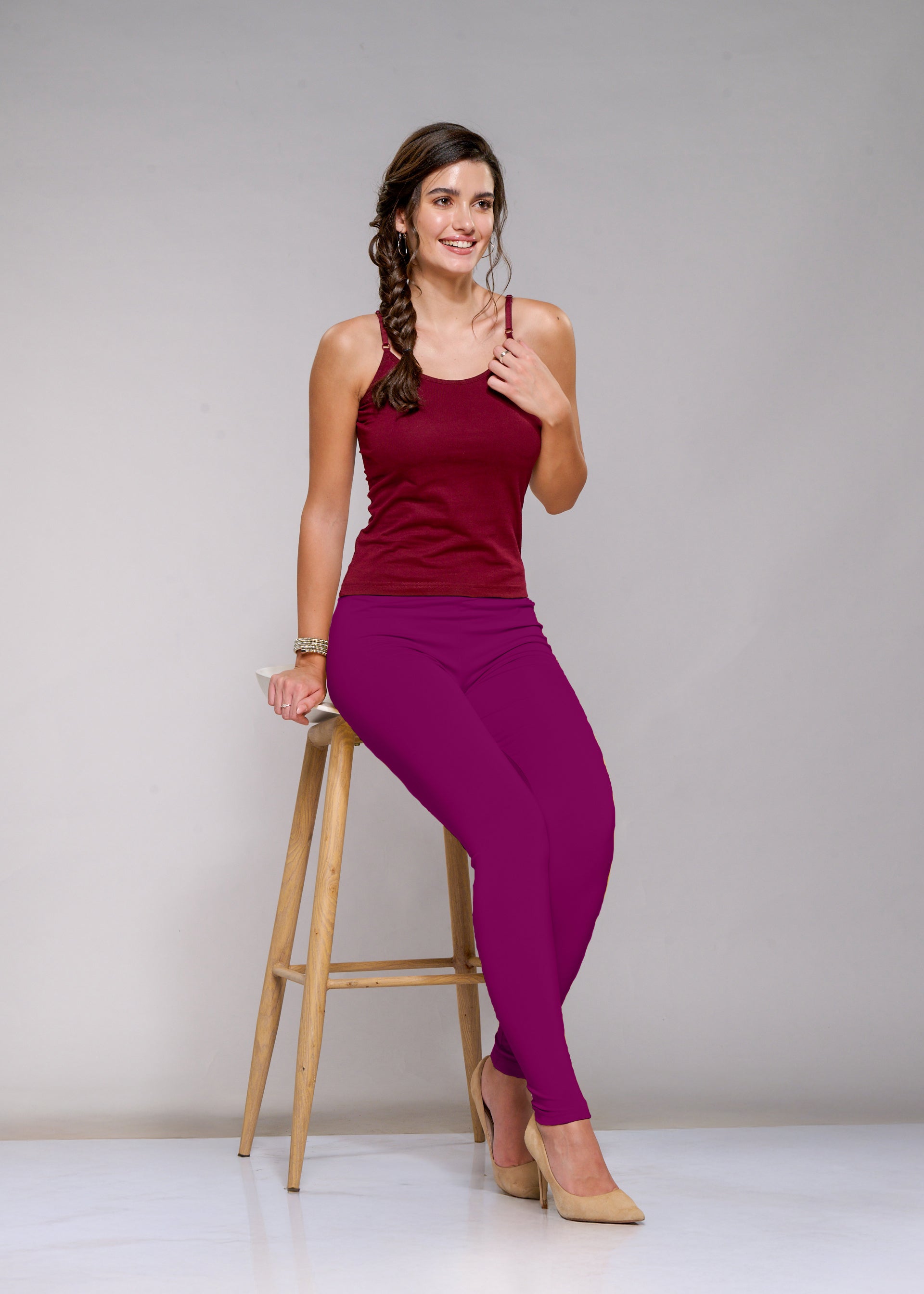 Ankle Leggings (Fuchsia)