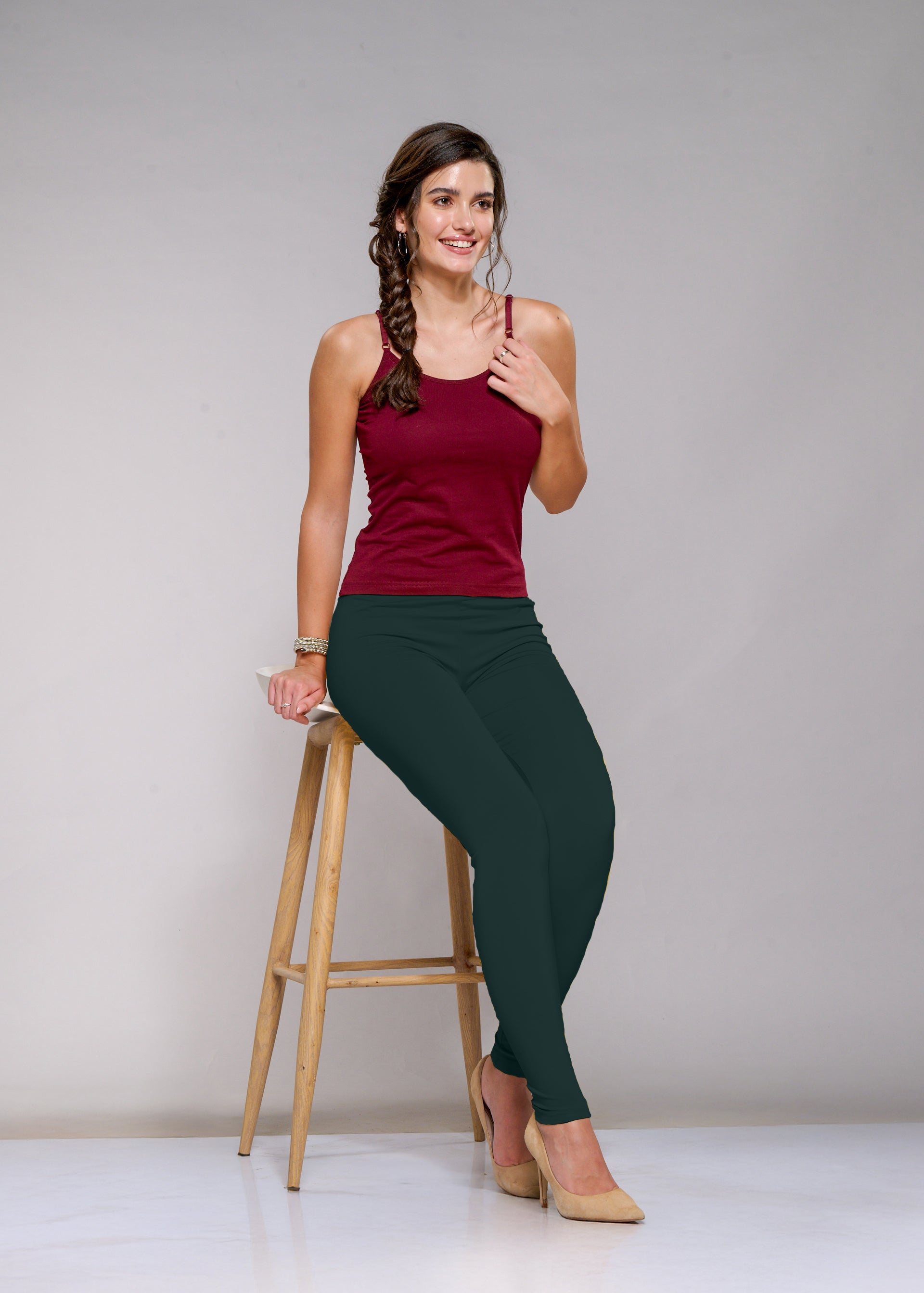 Ankle Leggings (Bottle Green)