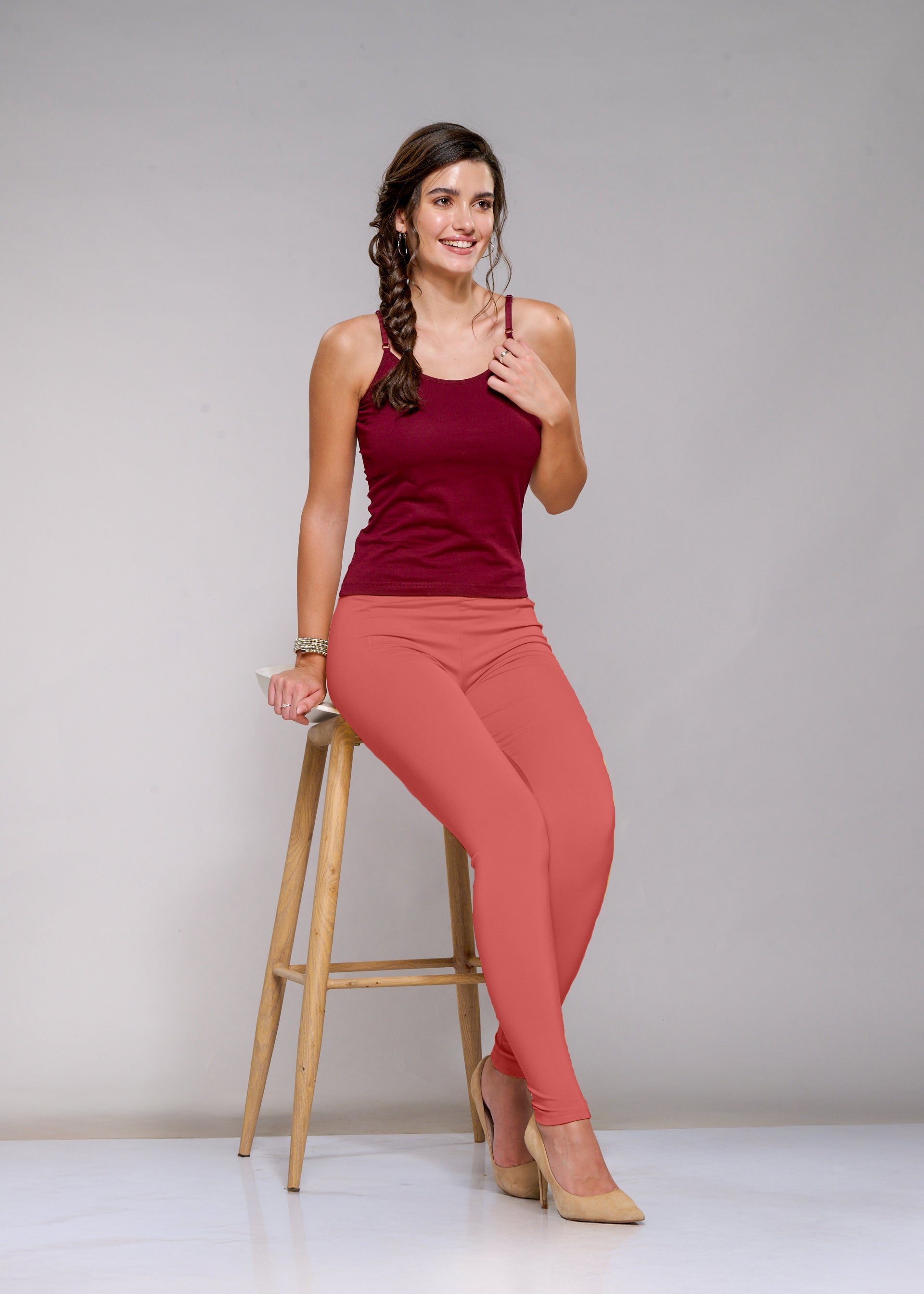Ankle Leggings (Peach)