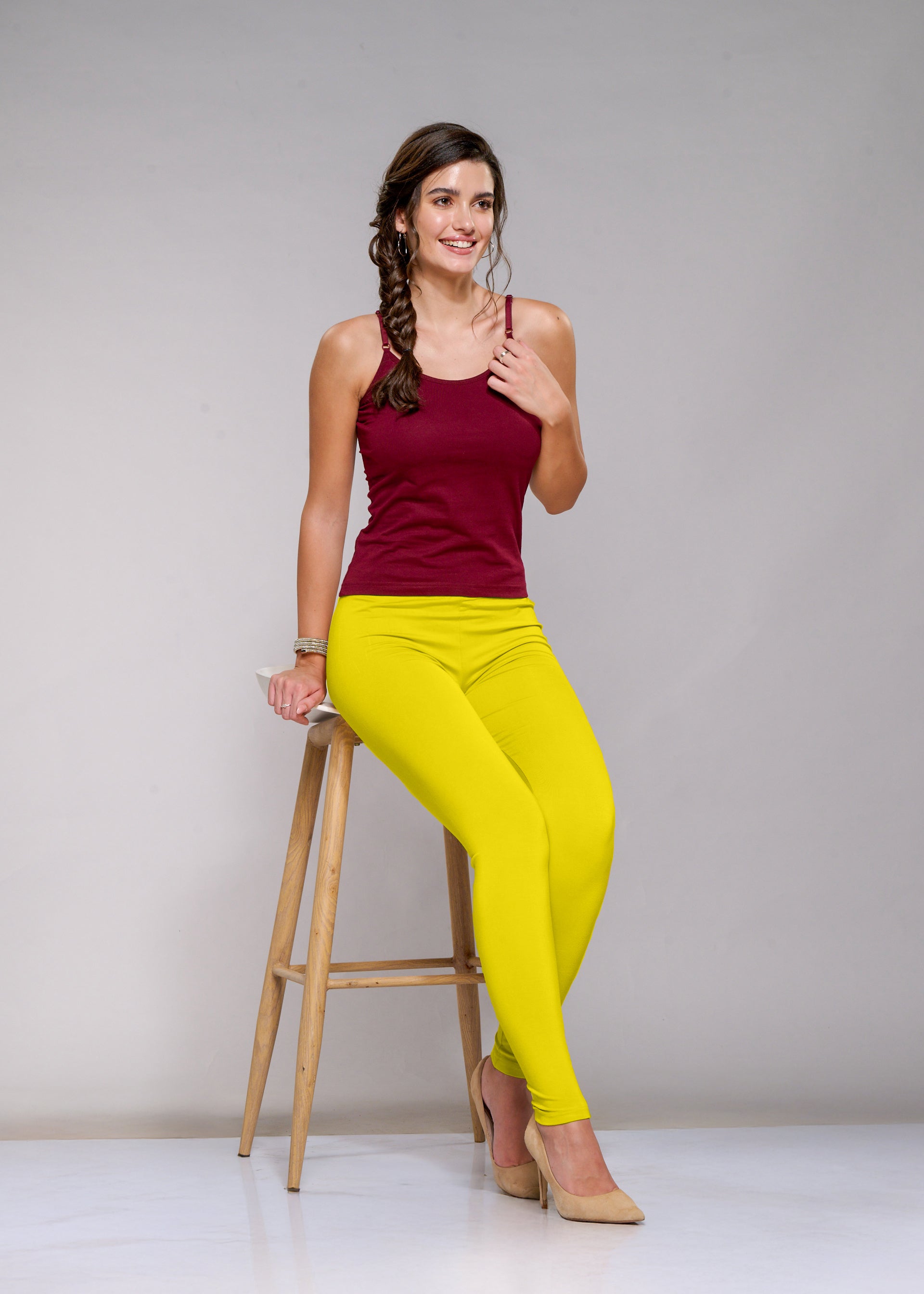 Ankle Leggings (Lemon Yellow)