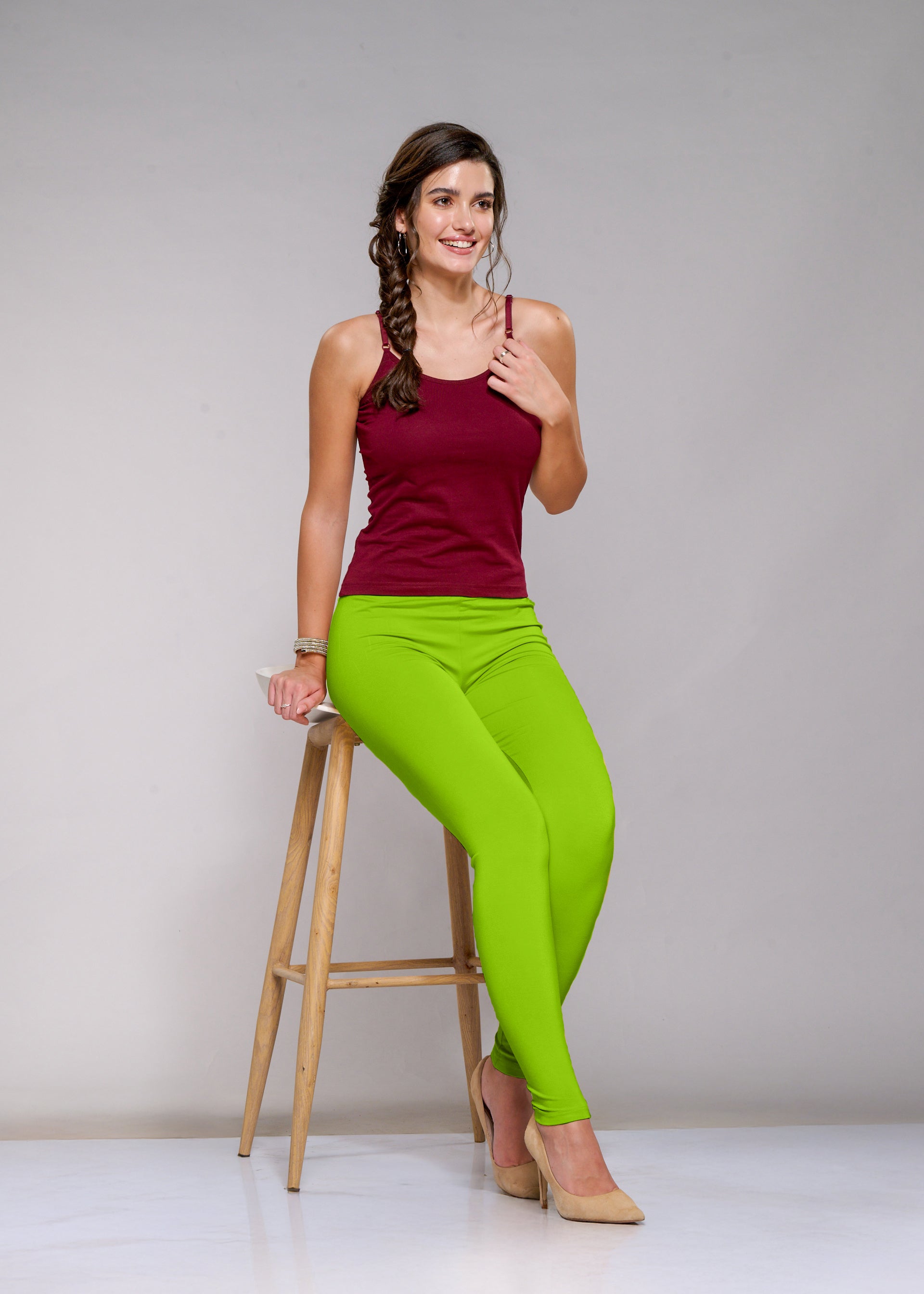 Ankle Leggings (Glass green)